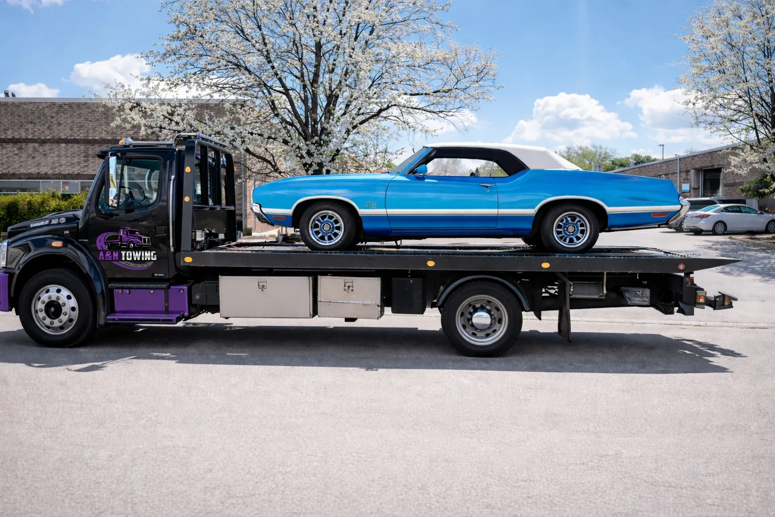 A&N Towing truck equipped for professional vehicle transport in Chicagoland